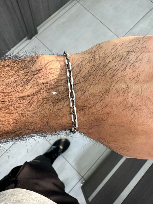 Men's Cable Link Design Bracelet