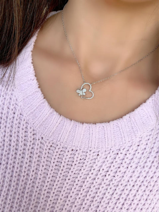 Butterfly & Heart Necklace